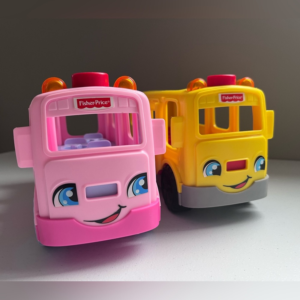 Fisher-Price Little People Bus Bundle – Yellow & Pink Bus
